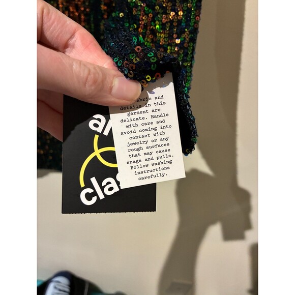 NWT Art Class Multicolor Long Sleeve Sequin A-Line Dress - Girls L (10/12) - Picture 4 of 4